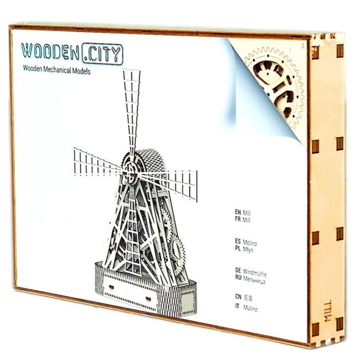 фото Модель для конструирования wooden city мельница , арт. 307 wooden toys