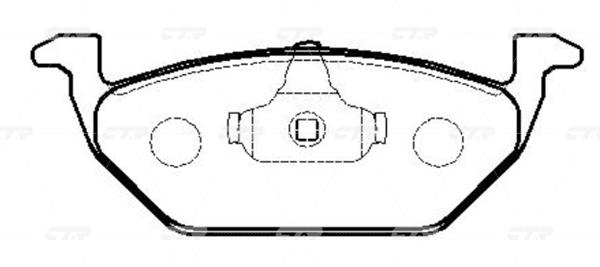 

Тормозные колодки Ctr передние дисковые GK1280, Черный