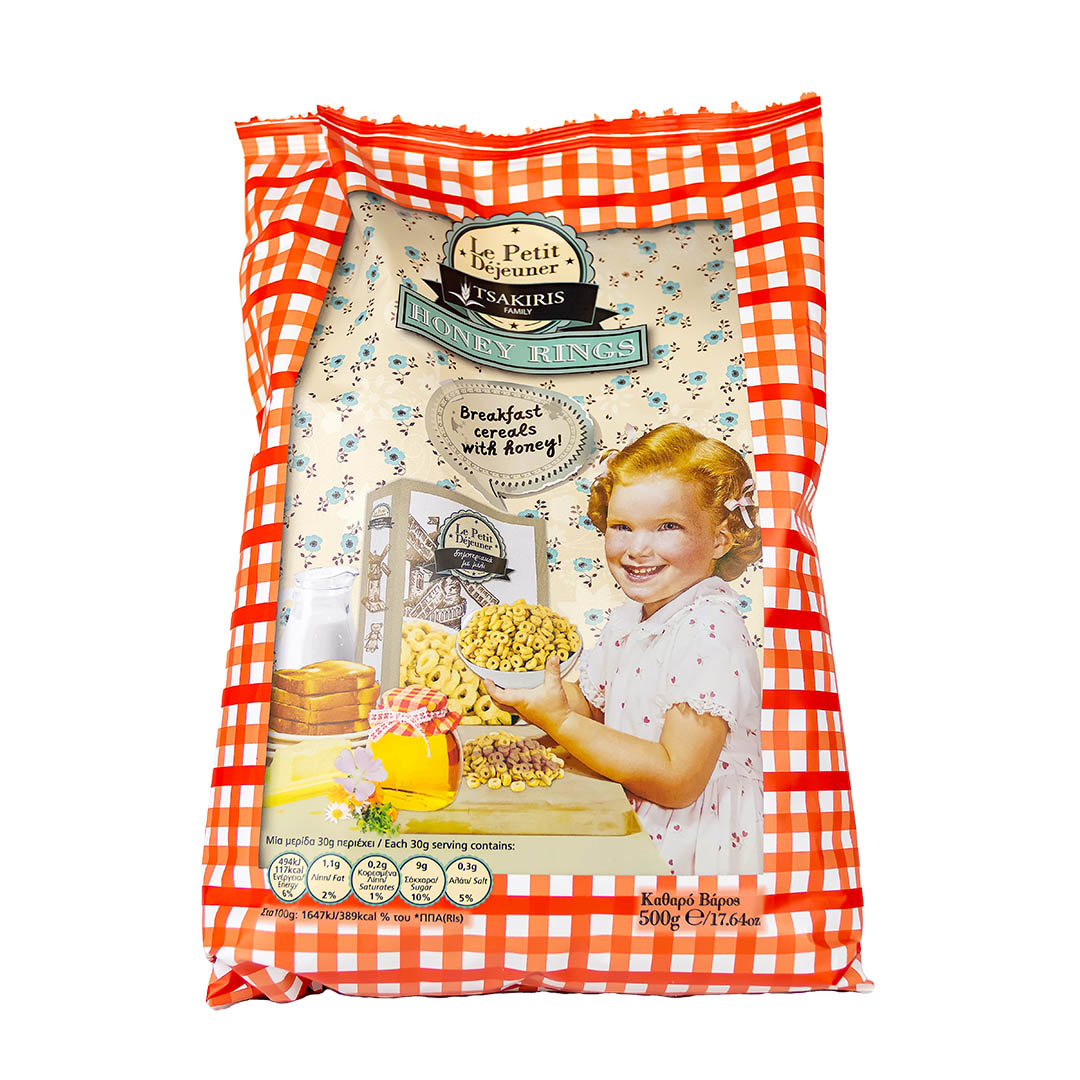

Колечки Tsakiris Family Le Petit Dejeuner мультизлаковые с медом 500 г
