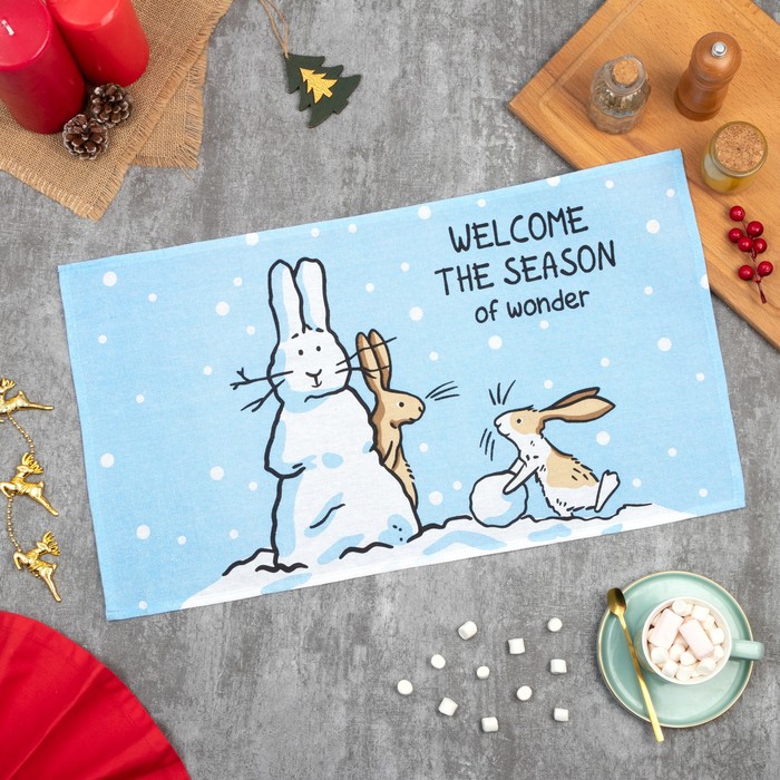 

Полотенце Доляна Welcome the season 35х60 , 100% хлопок, 160 г/м2