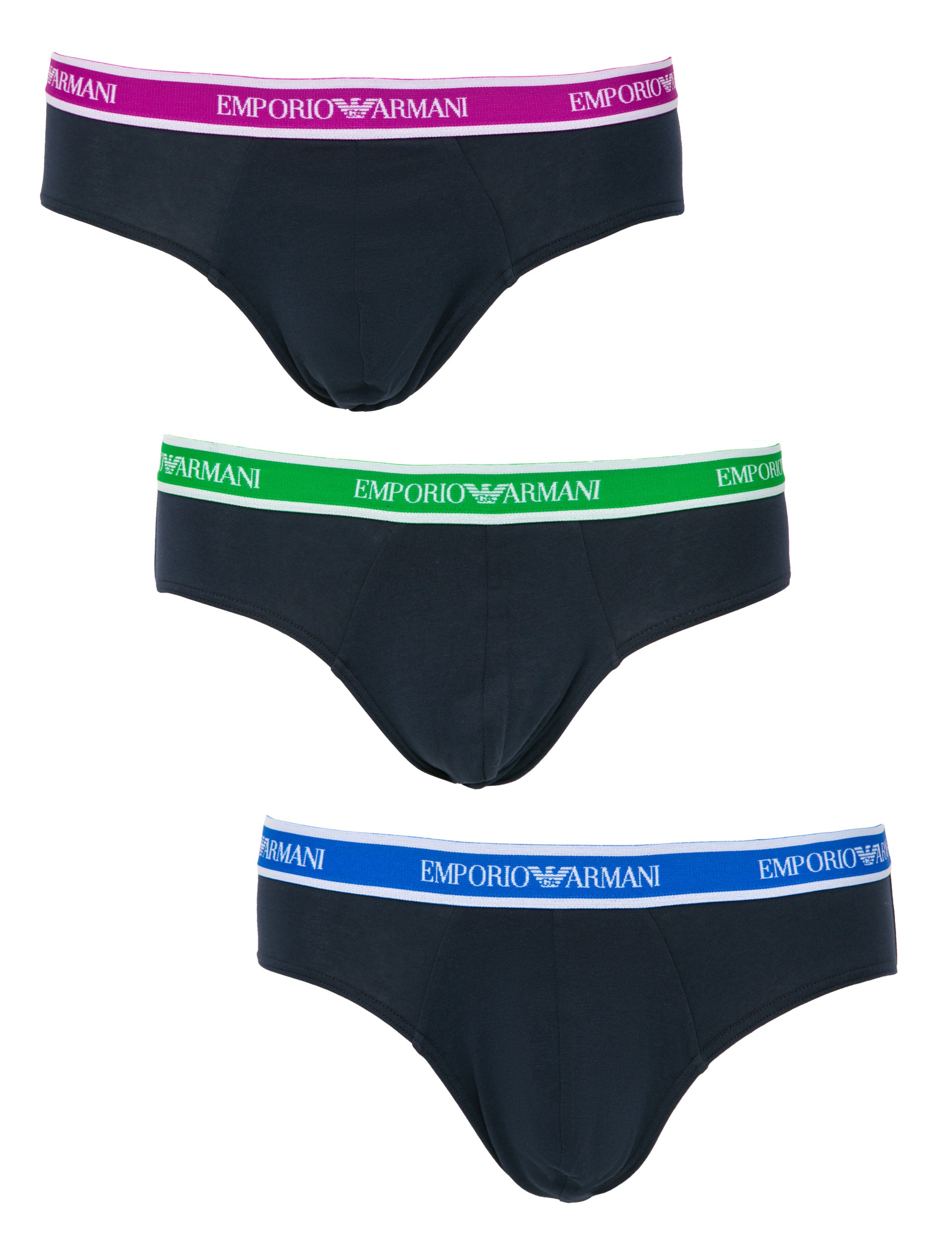 

Комплект трусов мужских EA Underwear 1117341P717 черных 50 RU, 1117341P717