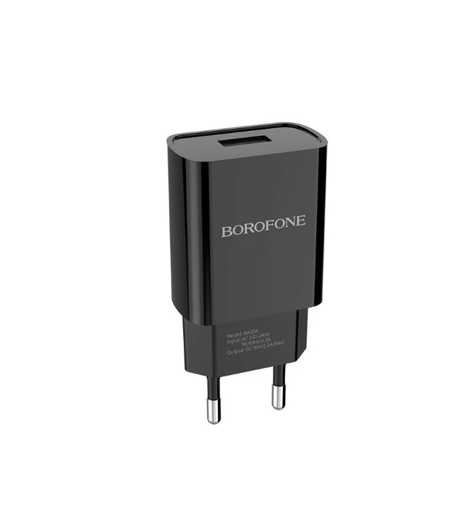 Сетевое зарядное устройство USB 2100mAh BOROFONE BA20A Sharp single port charger 3 шт