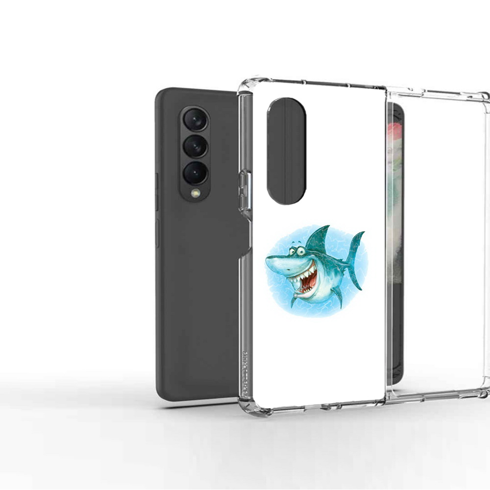 

Чехол MyPads Tocco для Samsung Galaxy Z Fold2 веселая акула, Прозрачный, Tocco