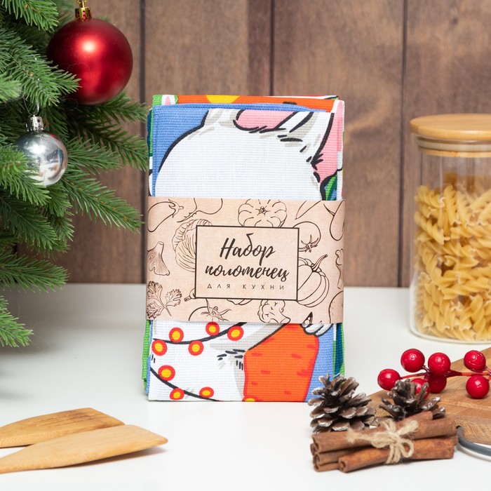 

Набор полотенец кух. Доляна Christmas mood 35х60 - 4 шт., 100% хл