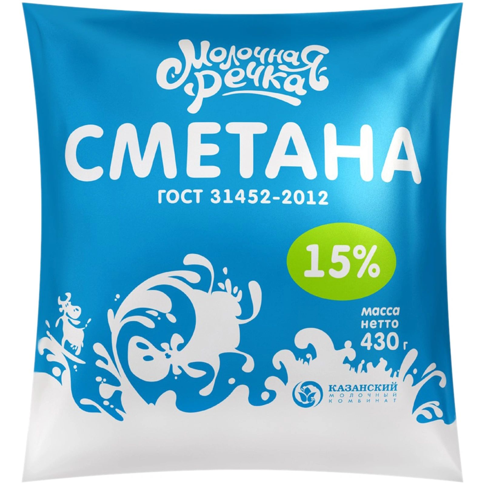 

Сметана Молочная Речка 20% 430 г