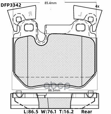 

Тормозные колодки DOUBLE FORCE дисковые DFP3342