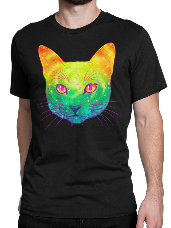 

Футболка мужская Dream Shirts Психоделический Кот черная S, Психоделический Кот