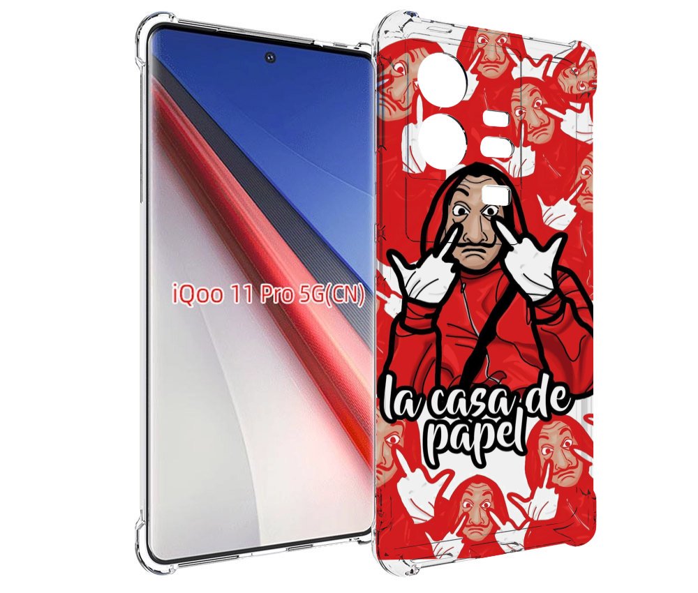 

Чехол бампер MyPads комикс-бумажный-дом для Vivo iQOO 11 Pro про..., Прозрачный, Tocco