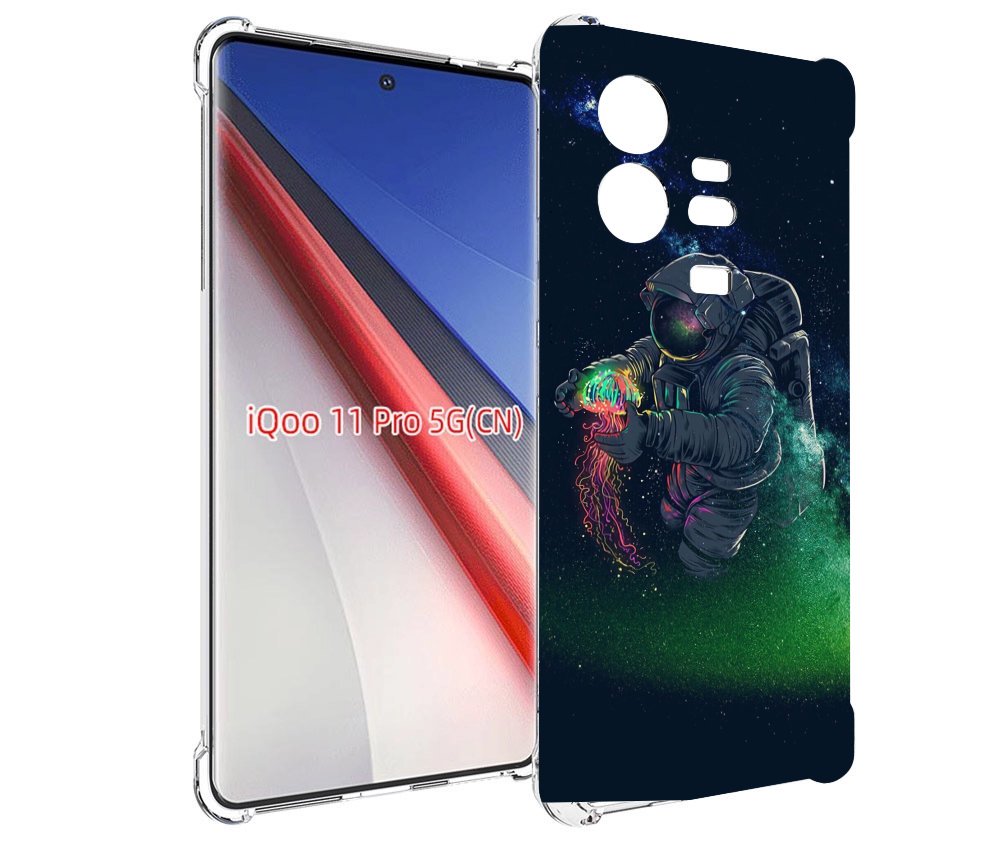 

Чехол бампер MyPads космонавт-с-оружием-арты для Vivo iQOO 11 Pr..., Прозрачный, Tocco