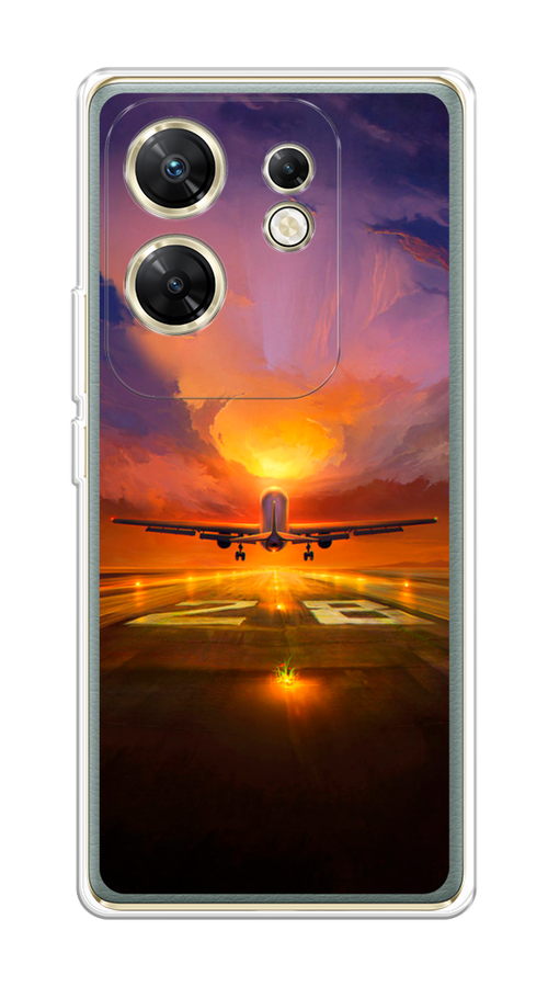 

Чехол на Infinix Zero 30 4G "Самолет на посадке", Оранжевый;синий, 3105050-1