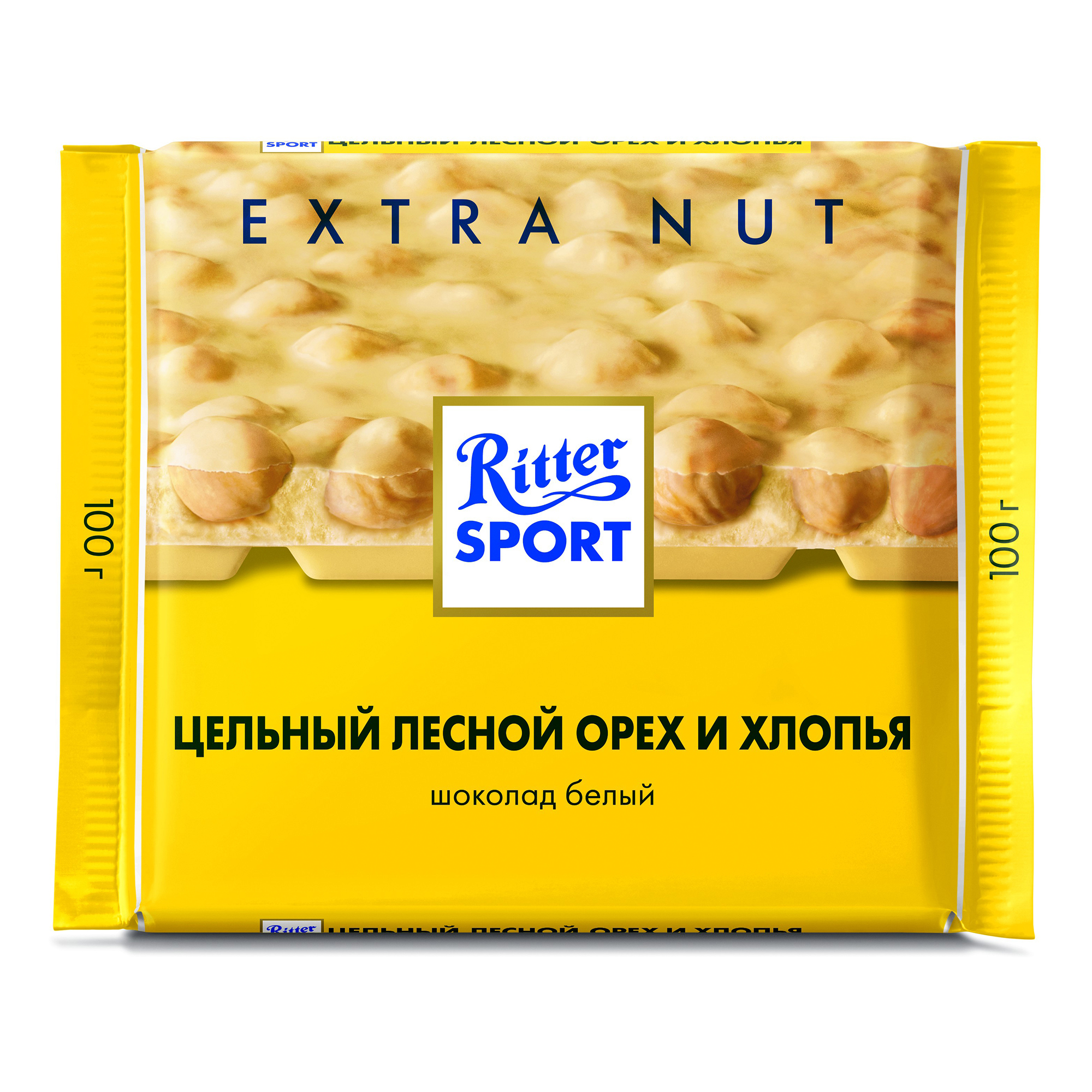 Шоколад Ritter Sport белый лесной орех и хлопья 100 г