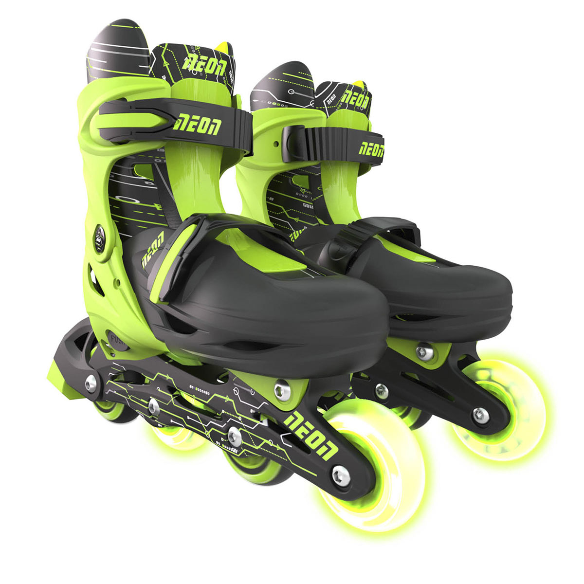 Роликовые коньки YVolution Neon Combo Skates, зелёный размеры 29-32