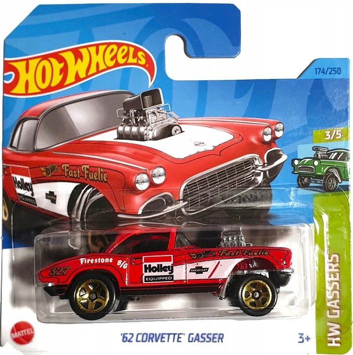 

Машинка Hot Wheels HW Gassers 62 Corvette Gasser, HKH64-N521, Красный