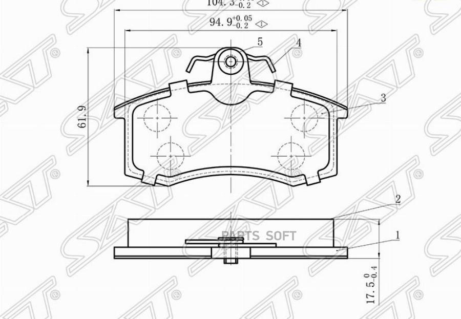 

Колодки тормозные перед DATSUN ON-DO/LADA GRANTA/KALINA/PRIORA SAT ST410805PA0A