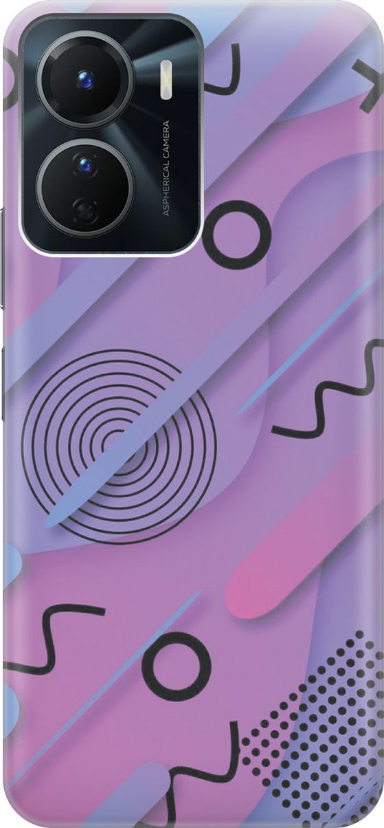 

Силиконовый чехол на Vivo Y16 с эффектом блеска "Сиреневый супрематизм", Голубой;розовый, 157741