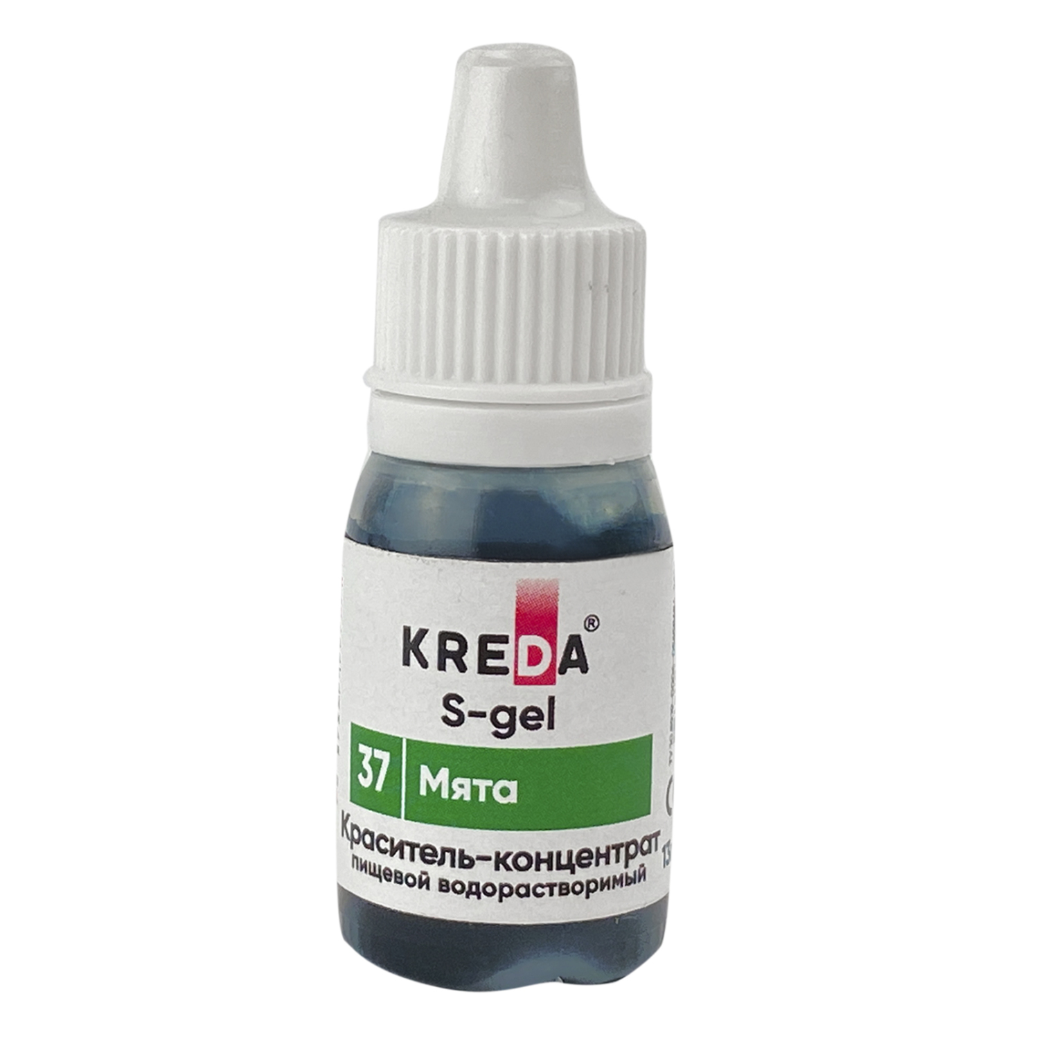 

Краситель-концентрат КРЕДА (KREDA) S-gel мята №37 гелевый пищевой 13г, Краситель-концентрат КРЕДА (KREDA) S-gel 10мл.