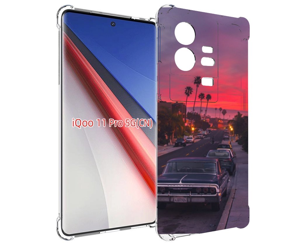 

Чехол бампер MyPads красивая дорога америки для Vivo iQOO 11 Pro..., Прозрачный, Tocco