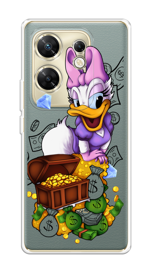 

Чехол на Infinix Zero 30 4G "Rich Daisy Duck", Коричневый;белый;фиолетовый, 3105050-1