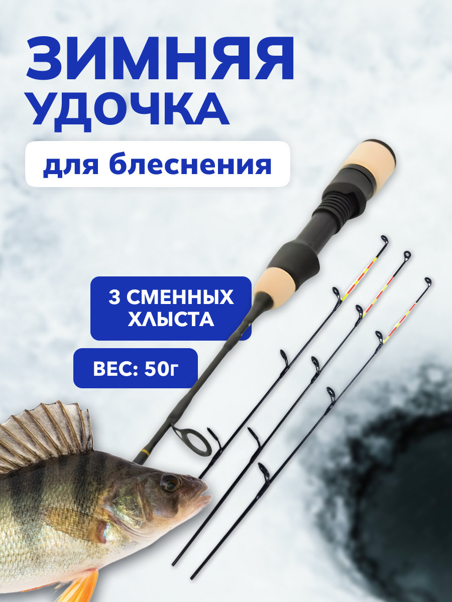 Удочка SHIMANO зимняя спиннинг для рыбалки фидер 50 см 890₽