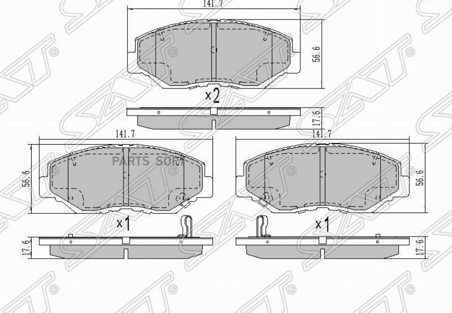 

Колодки тормозные перед Honda Accord CL 2/4 vti SAT ST45022SDCA10
