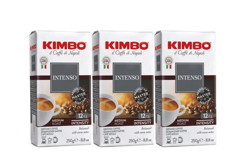 Кофе молотый Kimbo Aroma Intenso натуральный жареный, 250 г х 3 шт