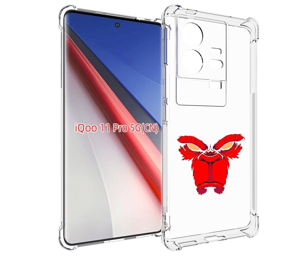 

Чехол бампер MyPads красная обезьяна в темноте для Vivo iQOO 11 ..., Прозрачный, Tocco