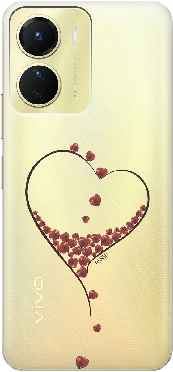 

Силиконовый чехол на Vivo Y16 с 3D принтом "Little hearts" прозрачный, Прозрачный;черный, 157757