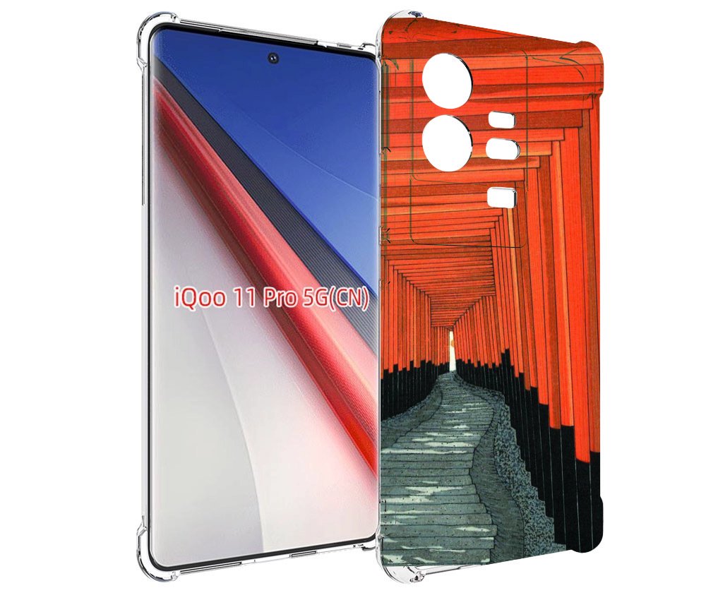 

Чехол бампер MyPads красный коридор для Vivo iQOO 11 Pro противо..., Прозрачный, Tocco