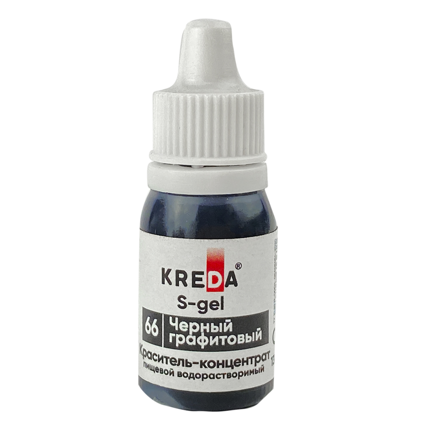 Краситель-концентрат КРЕДА (KREDA) S-gel черный графитовый №66 гелевый пищевой 13г