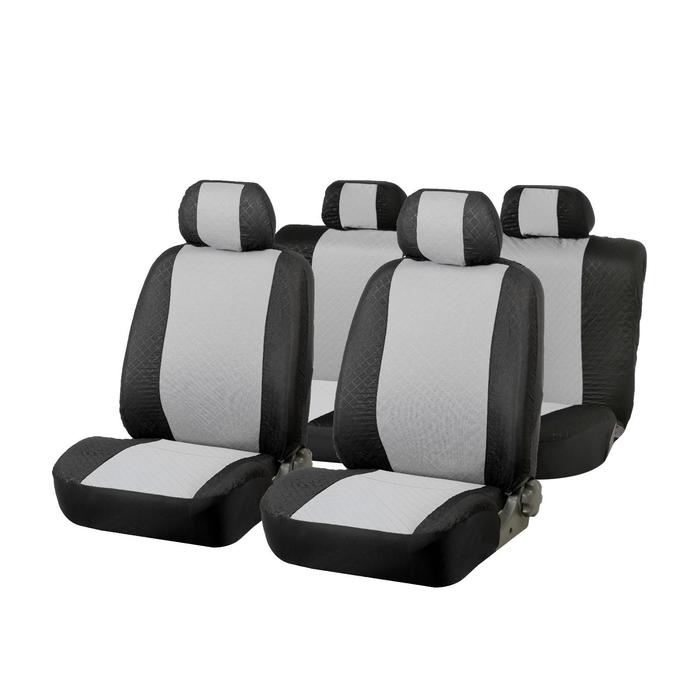 

Авточехлы TORSO Premium универсальные, 9 предметов, чёрно-серый AV-8