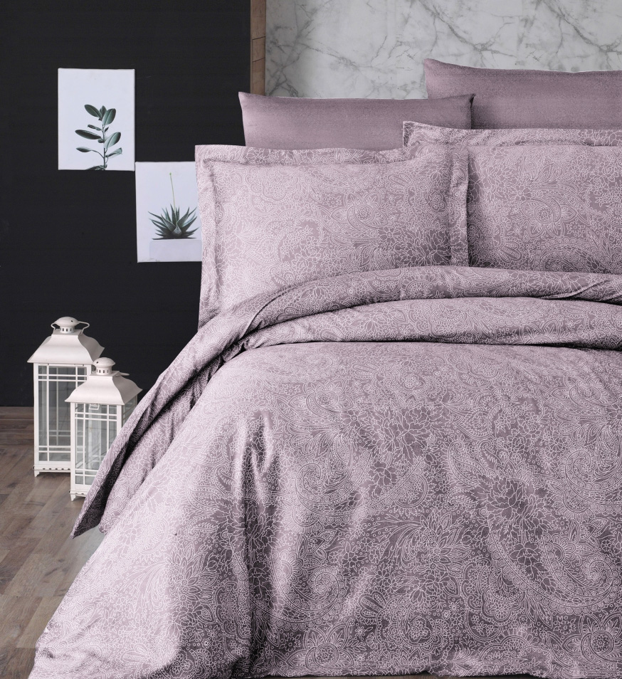 фото Комплект постельного белья first choice neva lavender, хлопковый сатин, евро