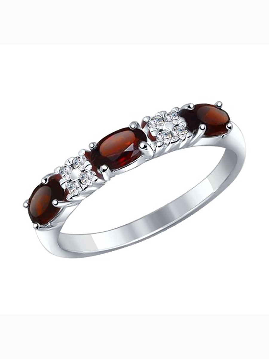 

Кольцо из серебра с гранатом р. 16.5 Yahont 142437, 142437