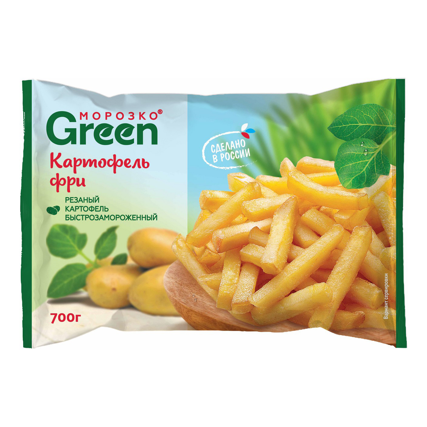 

Картофель Морозко Green Фри резаный быстрозамороженный 700 г