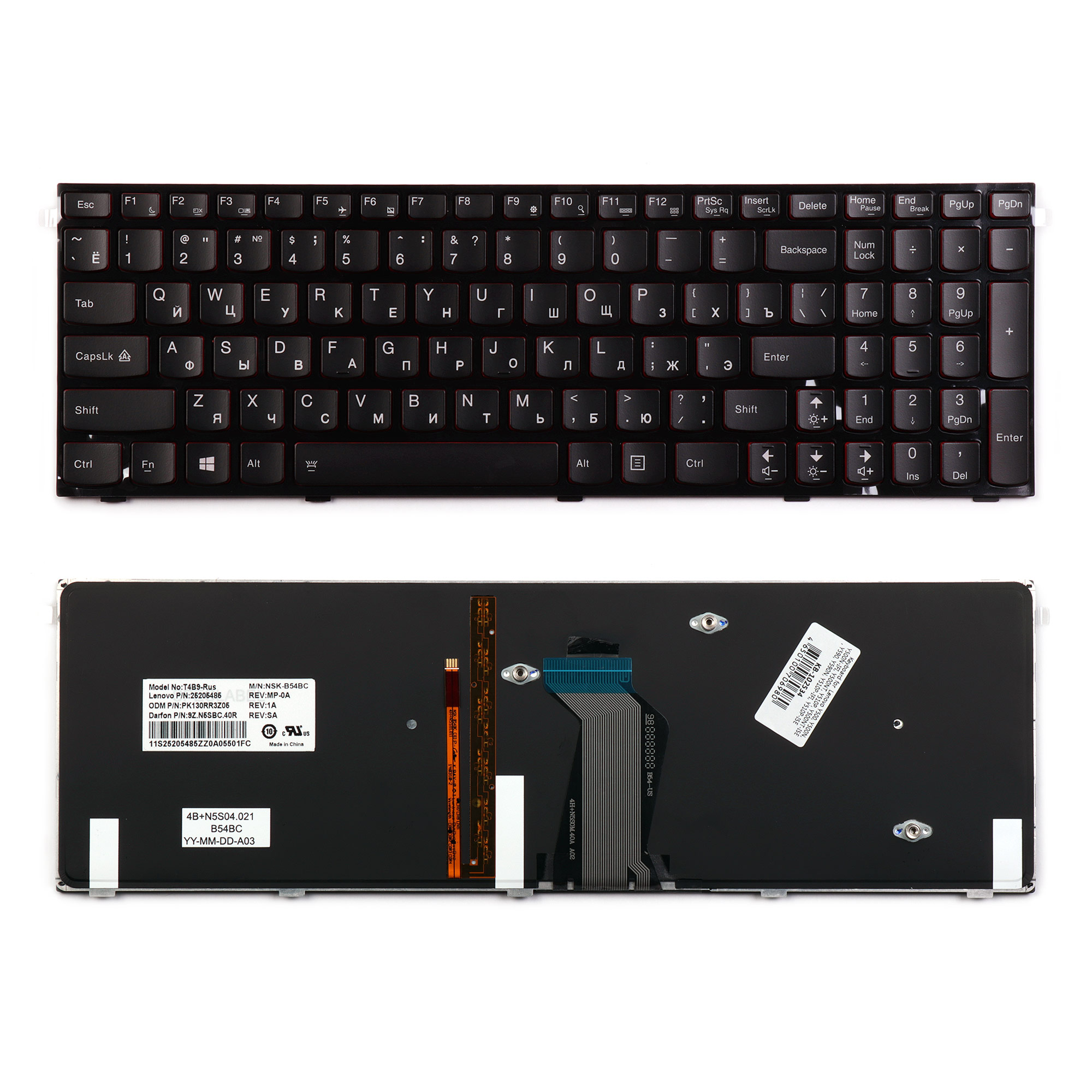 фото Клавиатура oem для ноутбука lenovo y500, y500n, y500nt series (y590-ru)