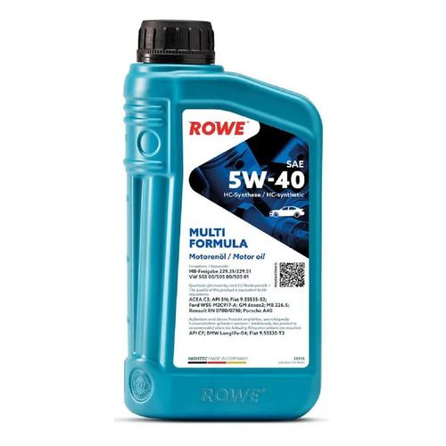 

Моторное масло ROWE Hightec Multi Formula, 5W-40, 1л, синтетическое [20138-0010-99], Hightec Multi Formula