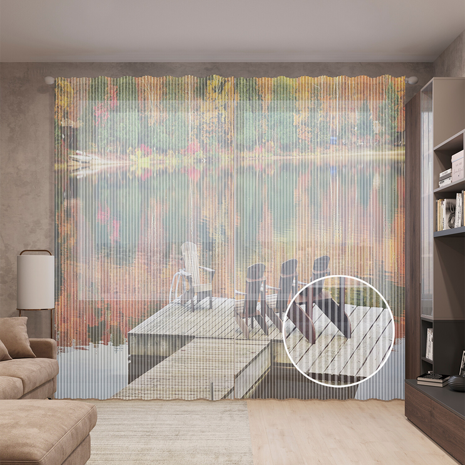 

Тюль вуаль на шторной ленте с принтом JoyArty "Собрание на мостике", 310х265 см, Собрание на мостике