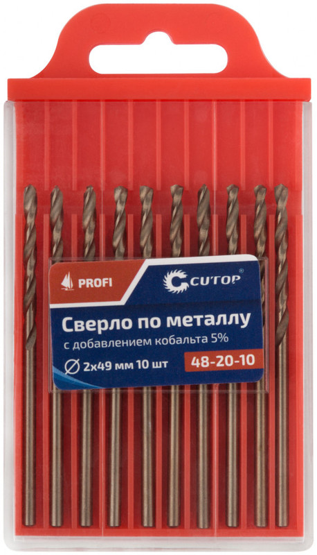 фото Сверло по металлу кобальтовое cutop profi 2 x 49 мм 10 шт 48-20-10