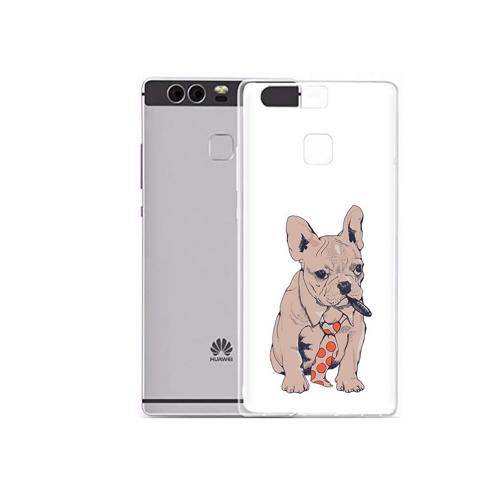 

Чехол MyPads Tocco для Huawei P9 Plus бульдог с сигарой (PT31455.54.250), Прозрачный, Tocco