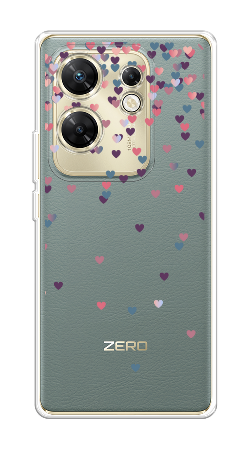 

Чехол на Infinix Zero 30 4G "Посыпка сердечки", Розовый;фиолетовый, 3105050-1