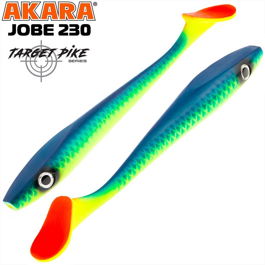 

Силиконовая приманка Akara Jobe Target Pike Big Bait J230-301-F1 1 шт, Jobe Target Pike Big Bait