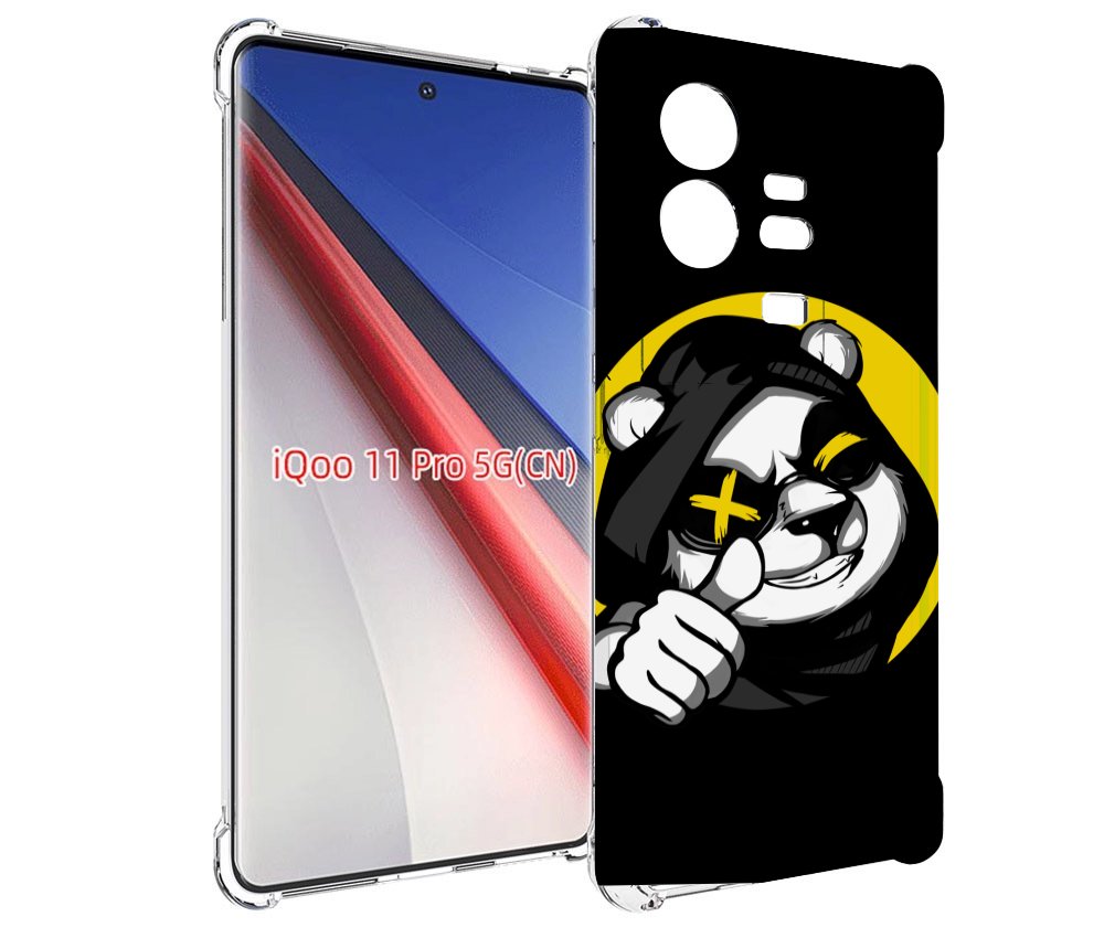 

Чехол бампер MyPads крутая пандочка ок для Vivo iQOO 11 Pro прот..., Прозрачный, Tocco