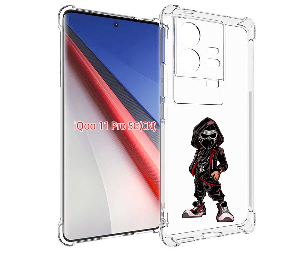 

Чехол бампер MyPads крутой-ниндзя для Vivo iQOO 11 Pro противоуд..., Прозрачный, Tocco