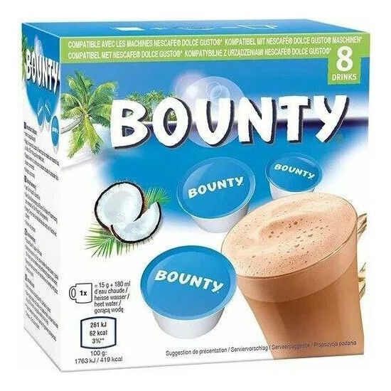 Горячий шоколад Bounty в капсулах 15 г х 8 шт