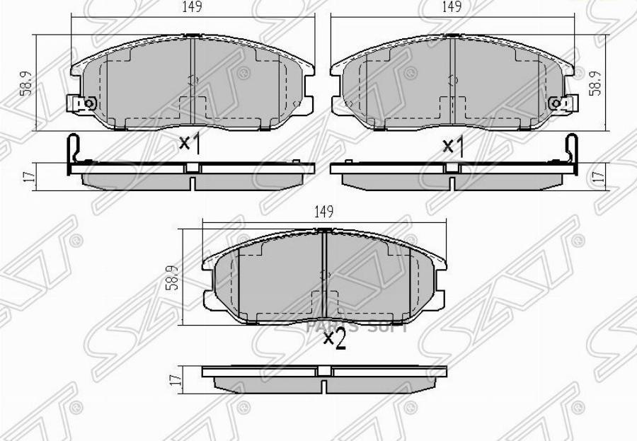 

Колодки тормозные перед SSANGYONG ACTYON 05-11/ KYRON 05-/ REXTON 01- SAT ST48130090A2