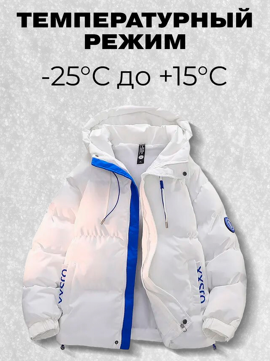 

Пуховик мужской DaPrivet 229111 белый M, 229111