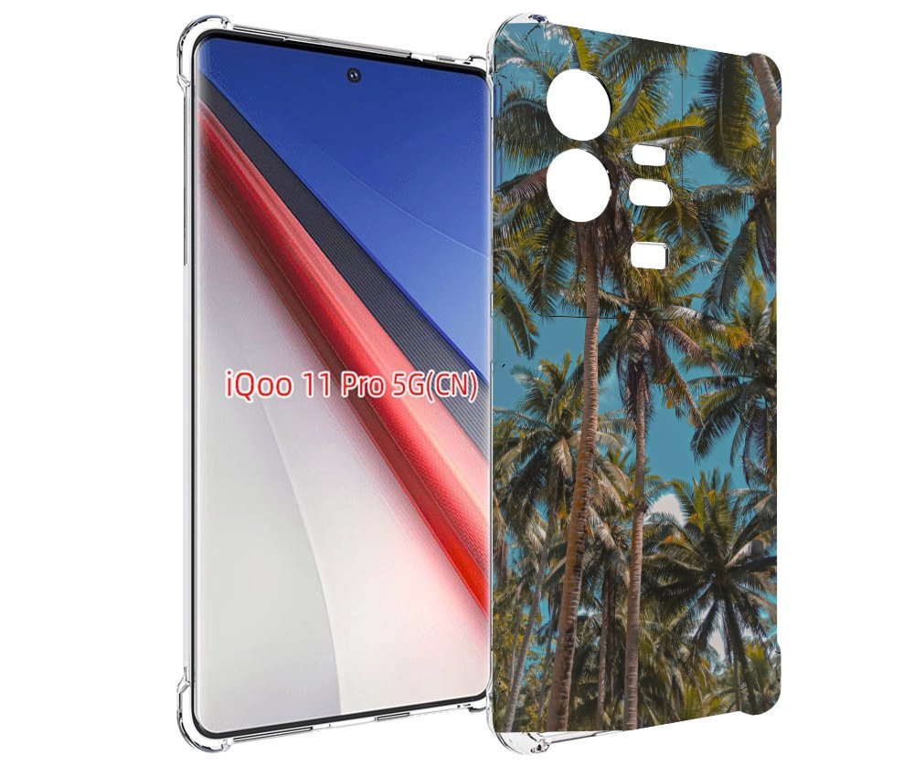 

Чехол бампер MyPads летние пальмы для Vivo iQOO 11 Pro противоуд..., Прозрачный, Tocco