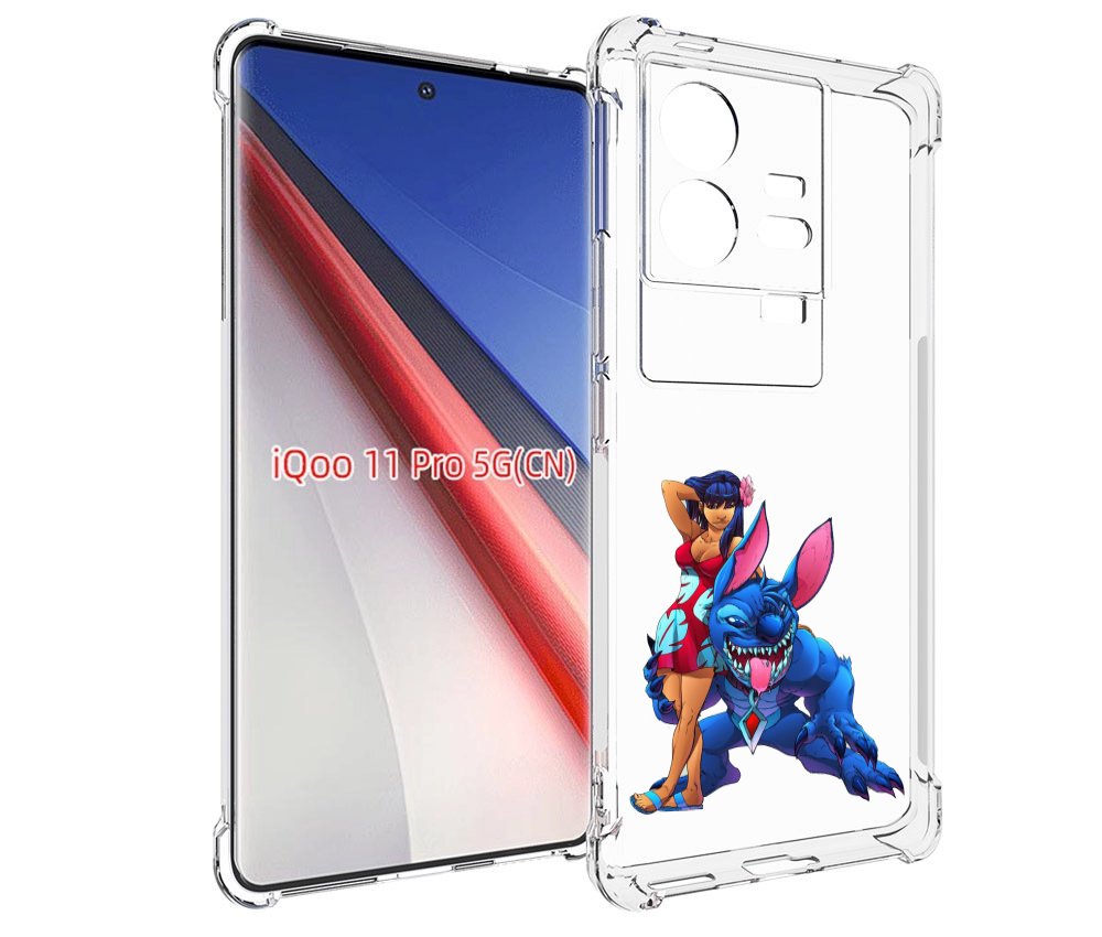 

Чехол бампер MyPads лило и накаченный стич детский для Vivo iQOO..., Прозрачный, Tocco