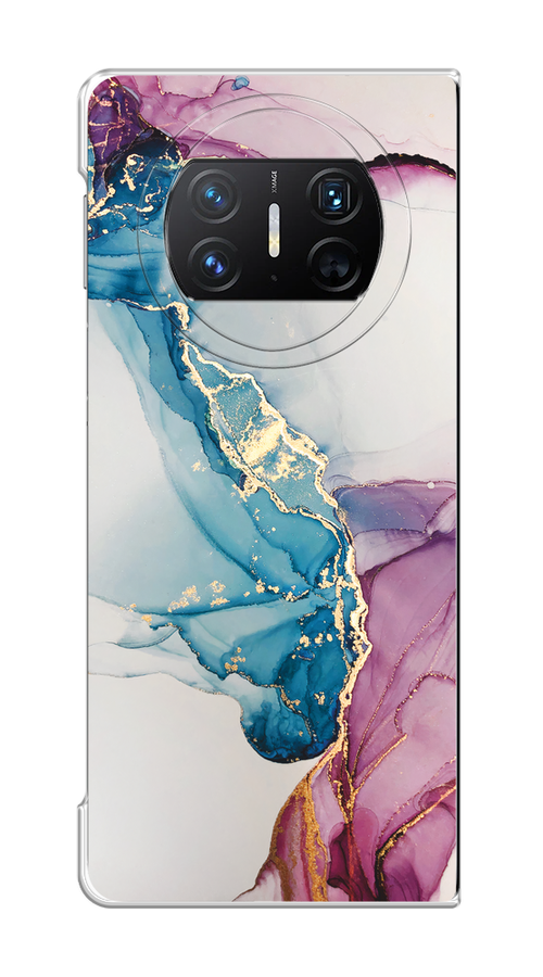 

Чехол на Huawei Mate X3 "Розовые разводы рисунок", Синий;розовый, 6122450-1