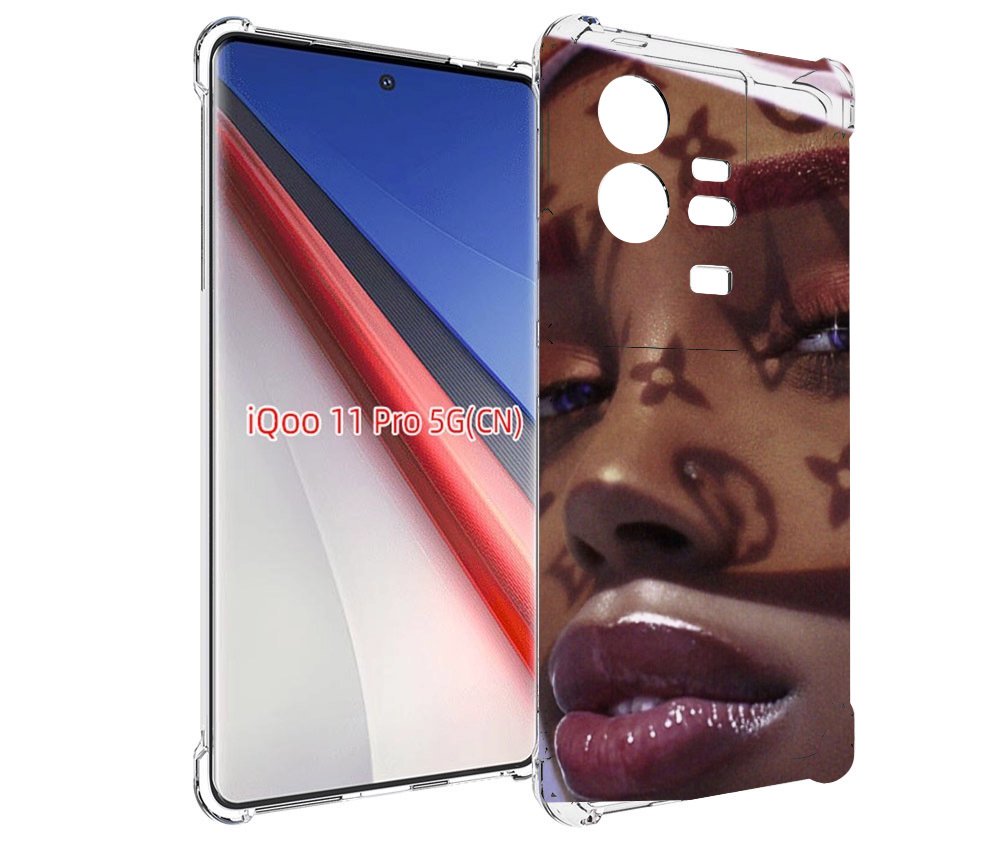 

Чехол бампер MyPads лицо девушки тень женский для Vivo iQOO 11 P..., Прозрачный, Tocco