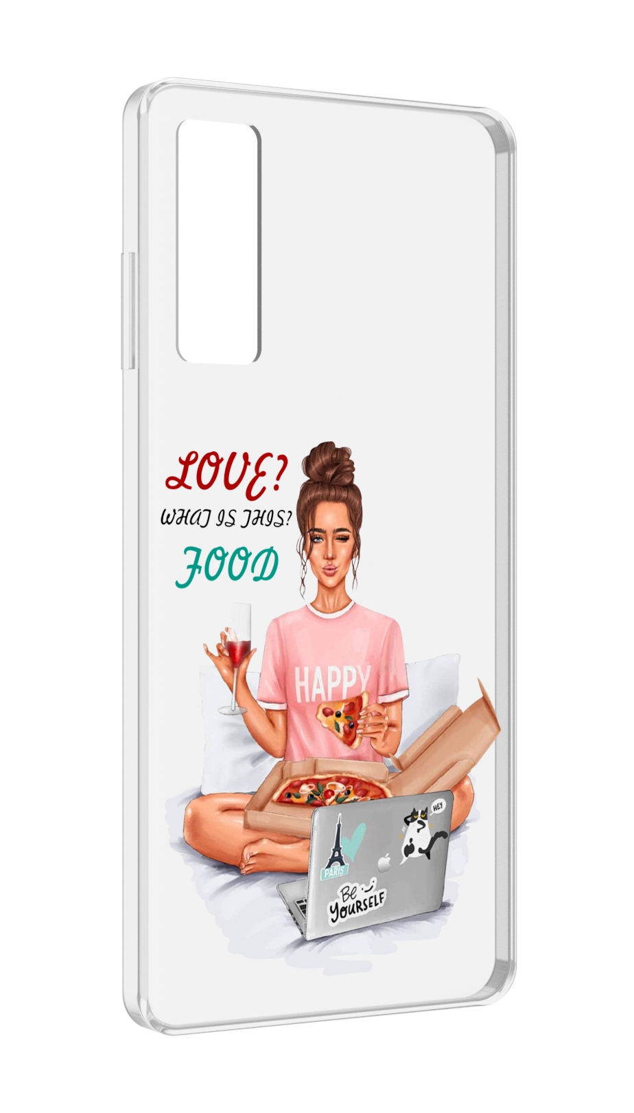

Чехол MyPads девушка-с-ноутбуком женский для TCL 20 5G, Прозрачный, Tocco